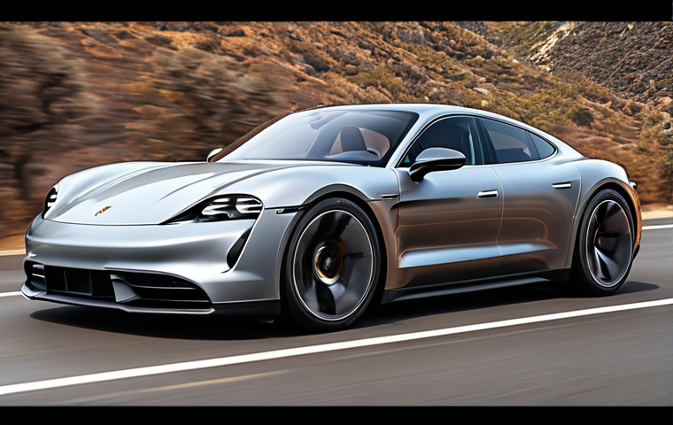 Porsche Taycan**

Sleek, futuristic Porsche Taycan, sporty design, electric car, smooth lines, impressive acceleration.

**