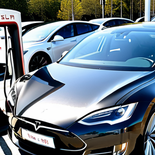 Supercharger Efficiency**

"A fully clothed, professional Japanese woman uses a Tesla app on her smartphone at a Supercharger station. The scene is bright daylight. The app displays real-time charging rates and availability. A Tesla car is charging in the background. Safe for work, appropriate content, perfect anatomy, natural pose, high quality."

**