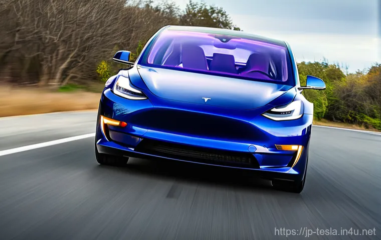 테슬라 모델 3 퍼포먼스 트림 주행 성능 - **"Unleashed Acceleration: Tesla Model 3 Performance"**
    A dynamic, low-angle shot of a Tesla Mod...